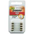 Jandorf UL Class Fuse, AGC Series, Fast-Acting, 3A, 250V AC 3397866
